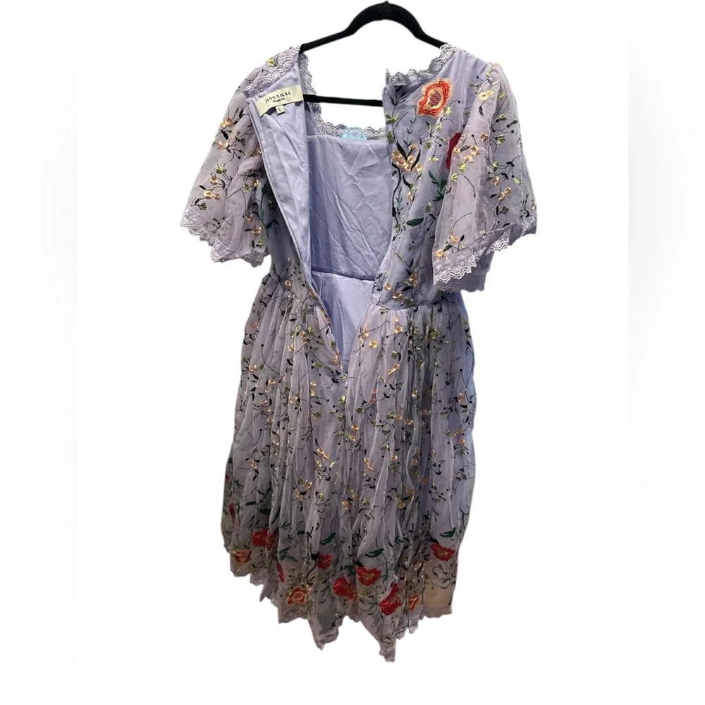 Jessakae embroidered lilac Darla dress size L - Picture 12 of 15